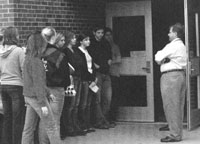 Associate princpal Tom Moss advises students to not participate in FOX 4 interviews about teacher Al Spungen’s arrest.