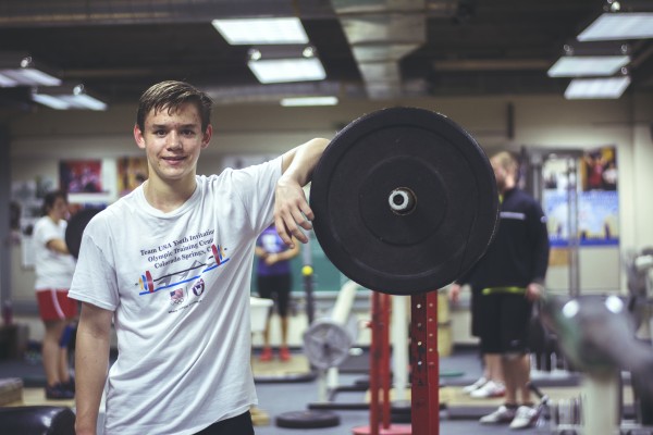 Sophomore Justin Flickner after one of his six weekly training session.