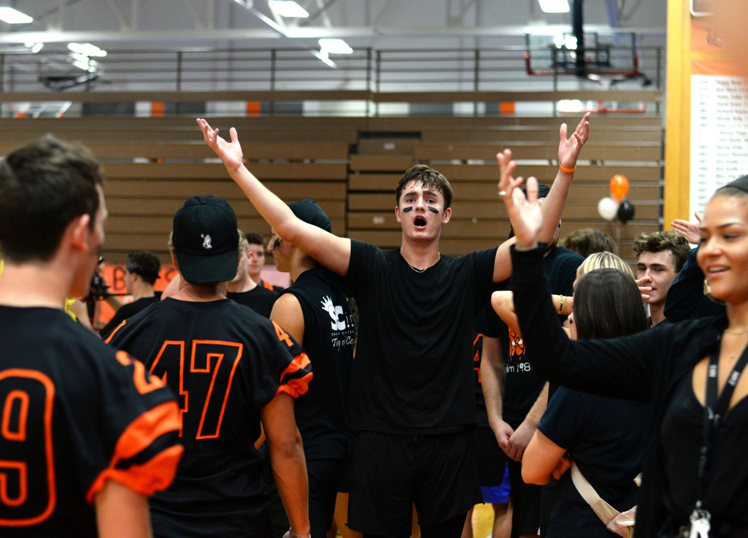Students Gather Together for Bonfire