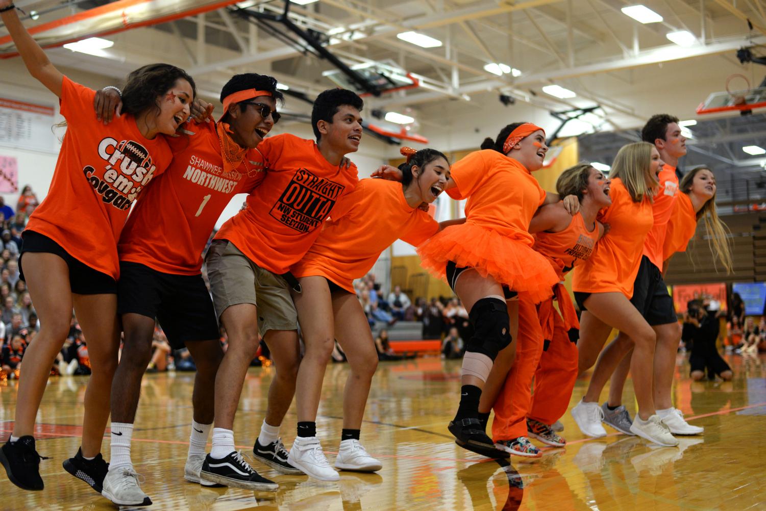 Students Gather Together for Bonfire