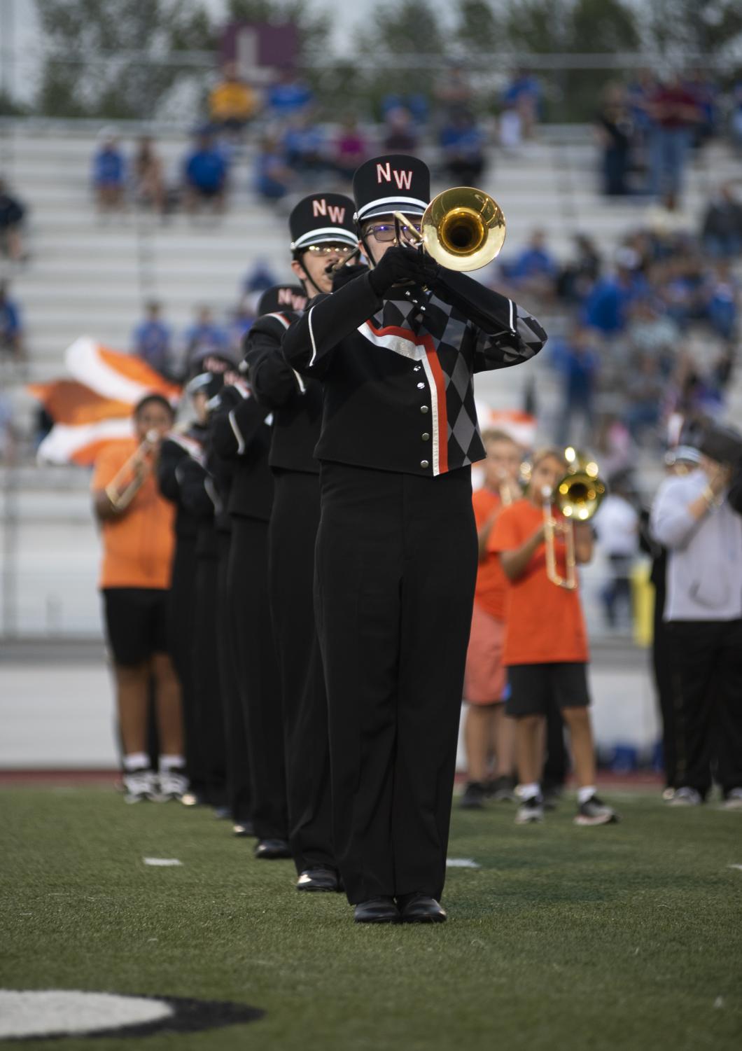 Marching band performed at the district festival