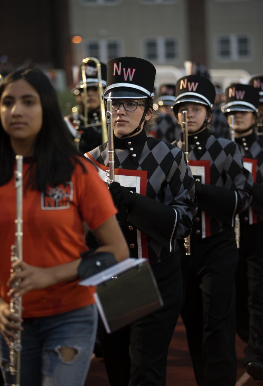 Marching band performed at the district festival