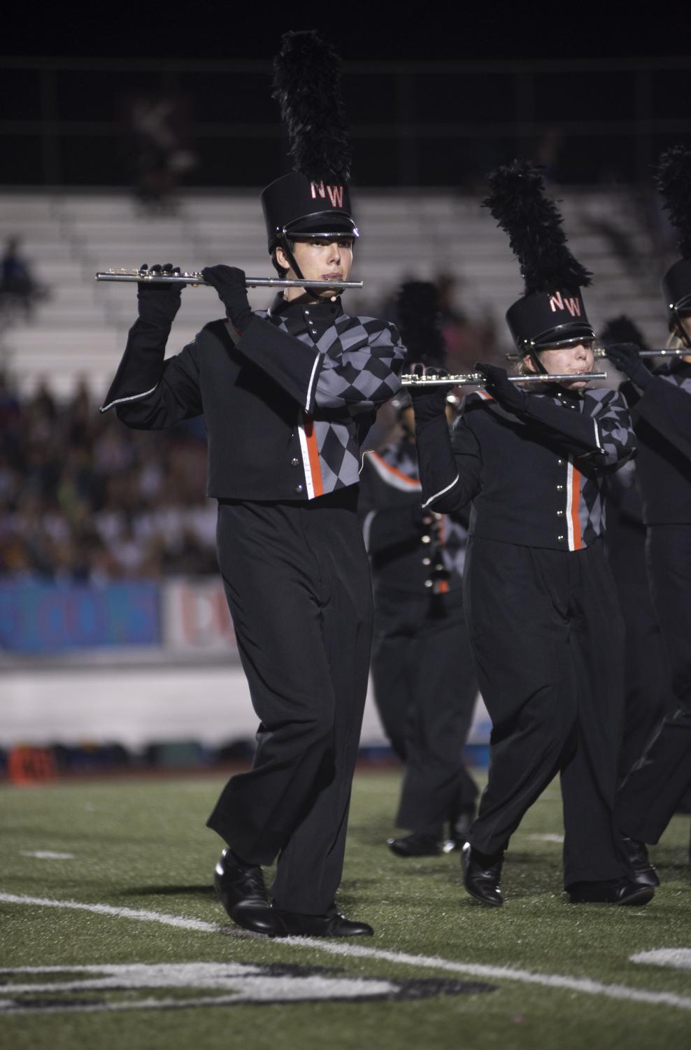 Marching band performed at the district festival