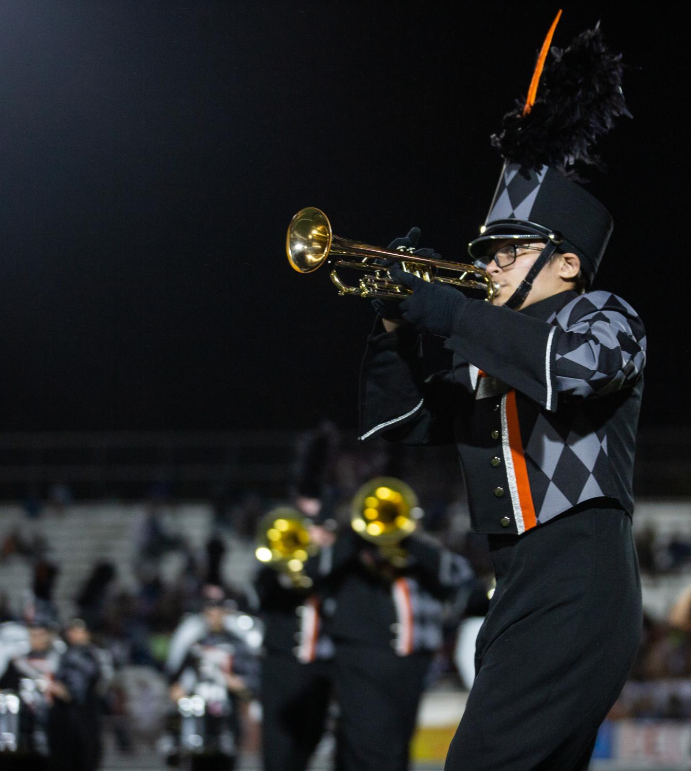 Marching band performed at the district festival