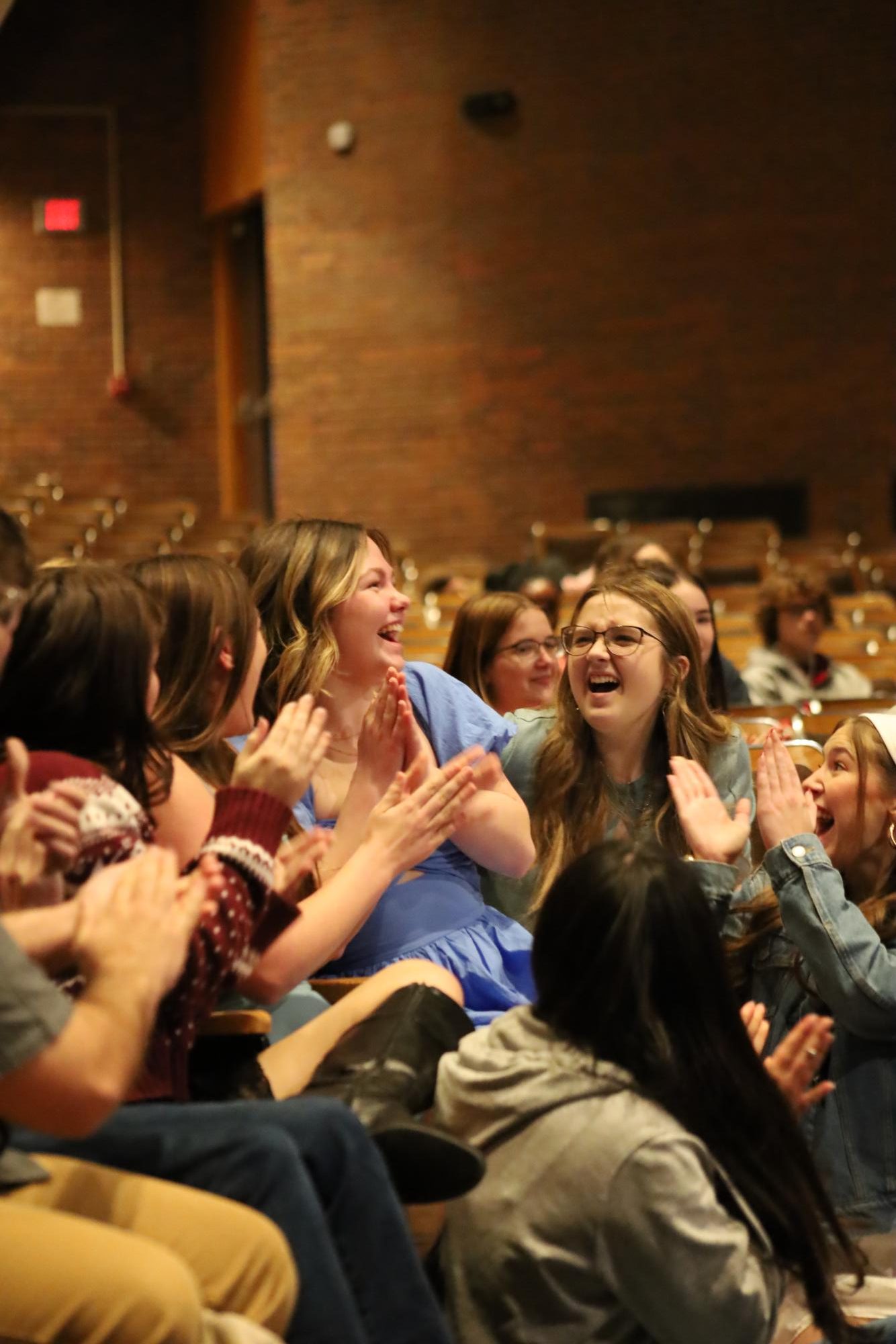 Students sit in the auditorium on April 30th, as they were just nominated for an outstanding.